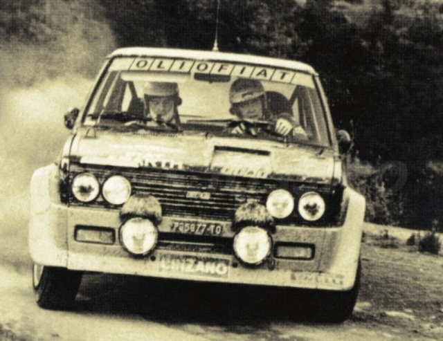 Ano 1976 Markku Alen em Fiat  131 Abarth