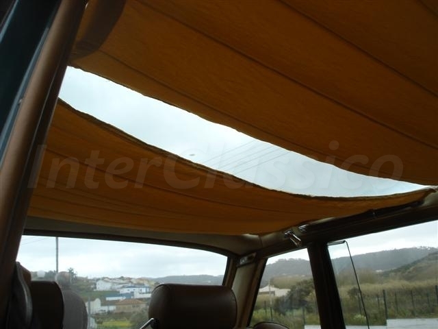 Tecto panoramico com cortinas em seda