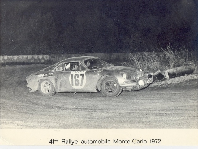 Monte Carlo 1972 Em Alpine Renault de Fabrica , carro  que com os seus 700KG e 180 CV o tornavam praticamente imbatível